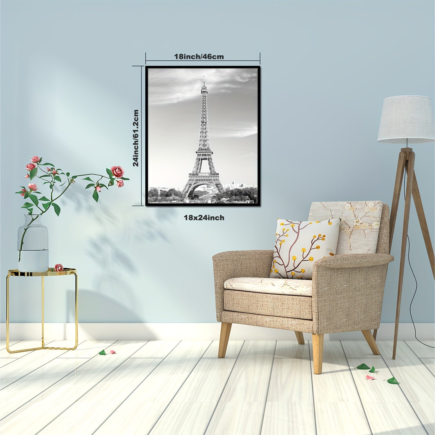 2 Pieces Classic Black Photo Frames with Protection - Wall Mounting for Posters, Pictures, and Artwork, Ideal for Home and Office