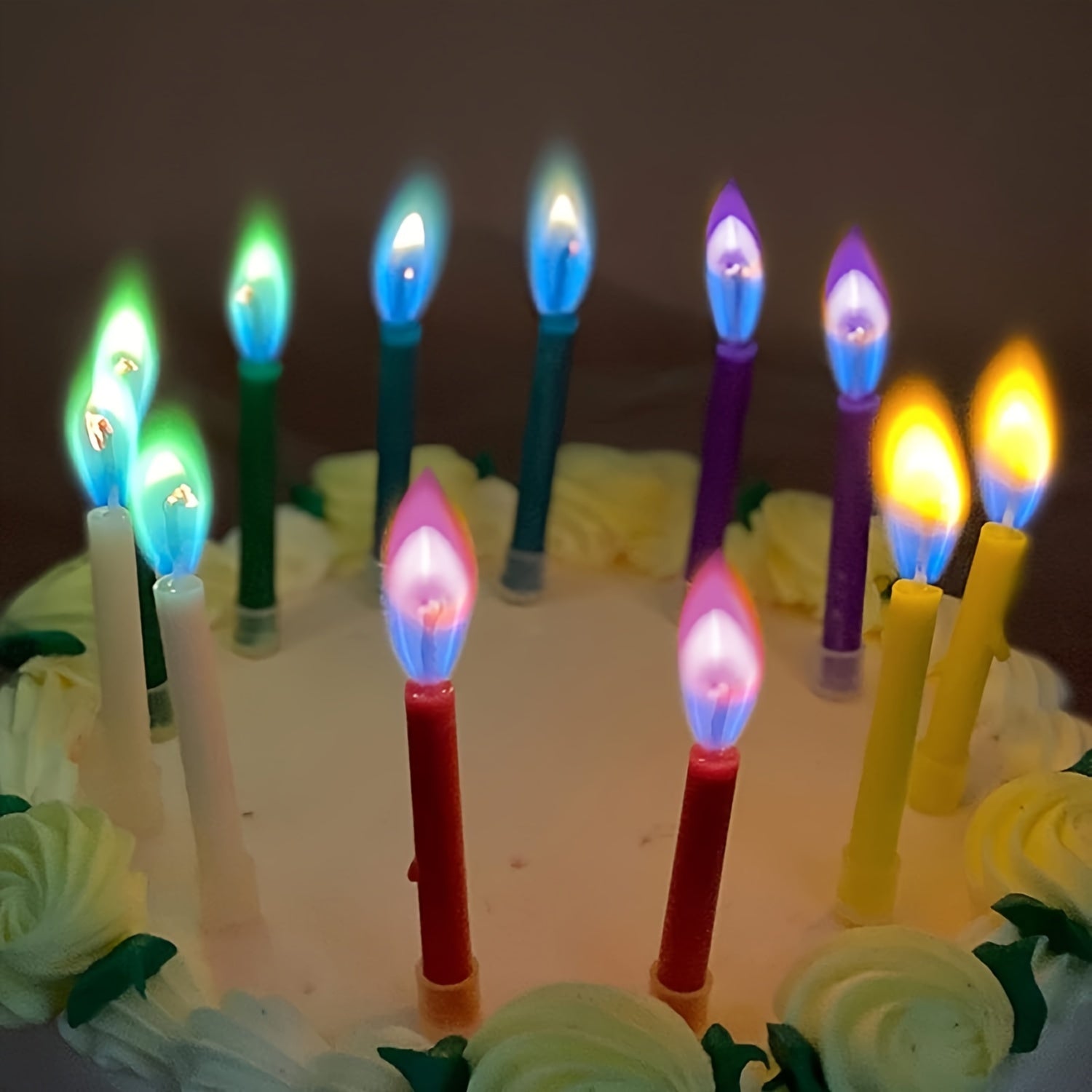 Colorflame Verjaardagskaarsen Met Houder – Levendige Kleuren Voor Verjaardag, Jubileum, Bruiloft En Feestvieringen