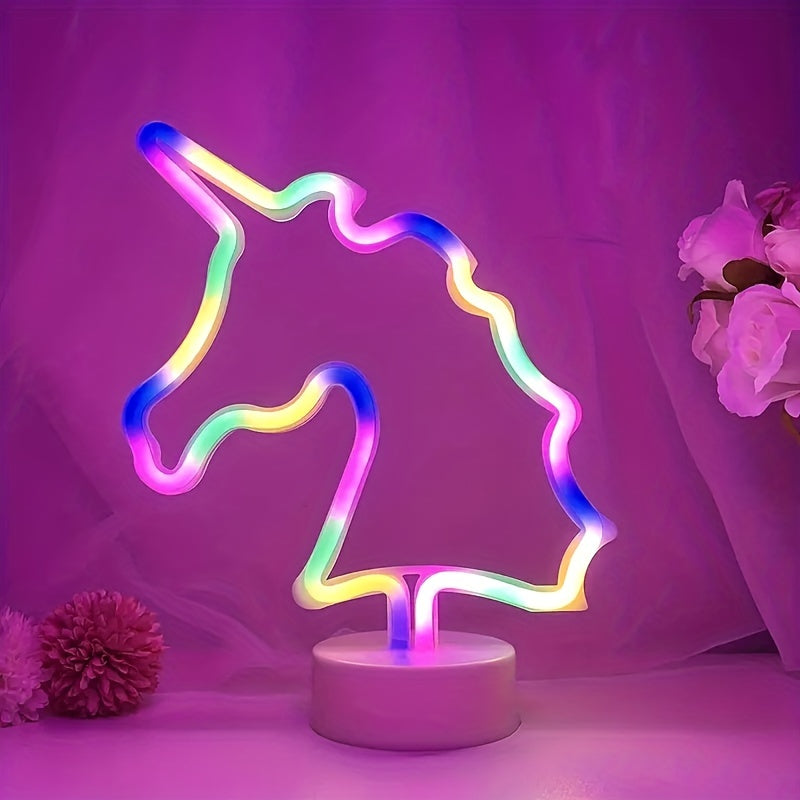 UnicornGlow - Neon Unicorn USB Table Lamp for Party & Decoration