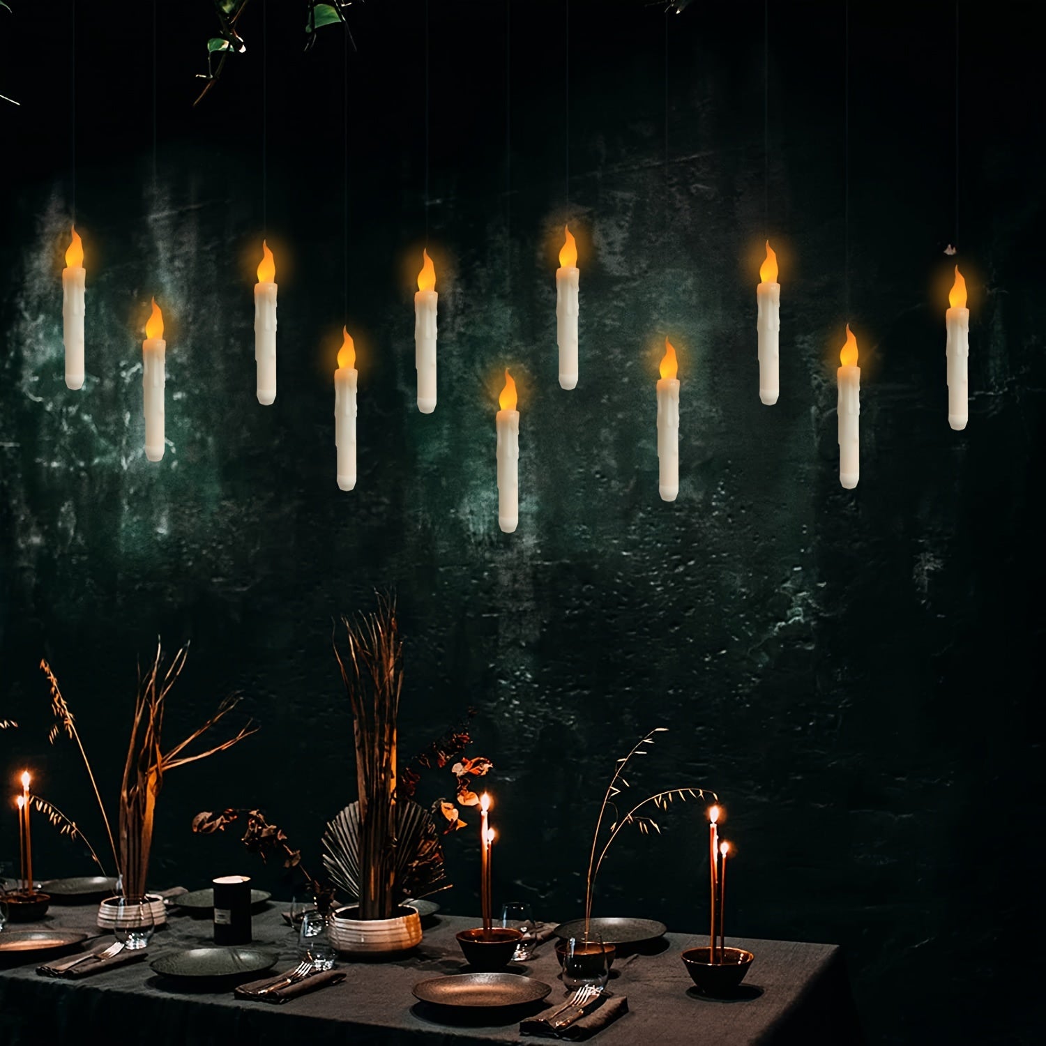 12 pezzi Candele Galleggianti LED Senza Fiamma con Telecomando - Perfette per Decorazioni di Natale e Halloween