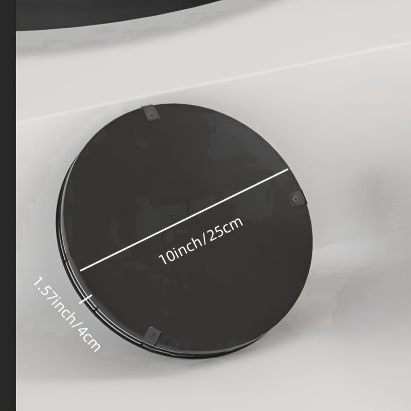 UrbanTray - Black Round Tray | Geometric Wooden Design for Kitchen & Dressing Table