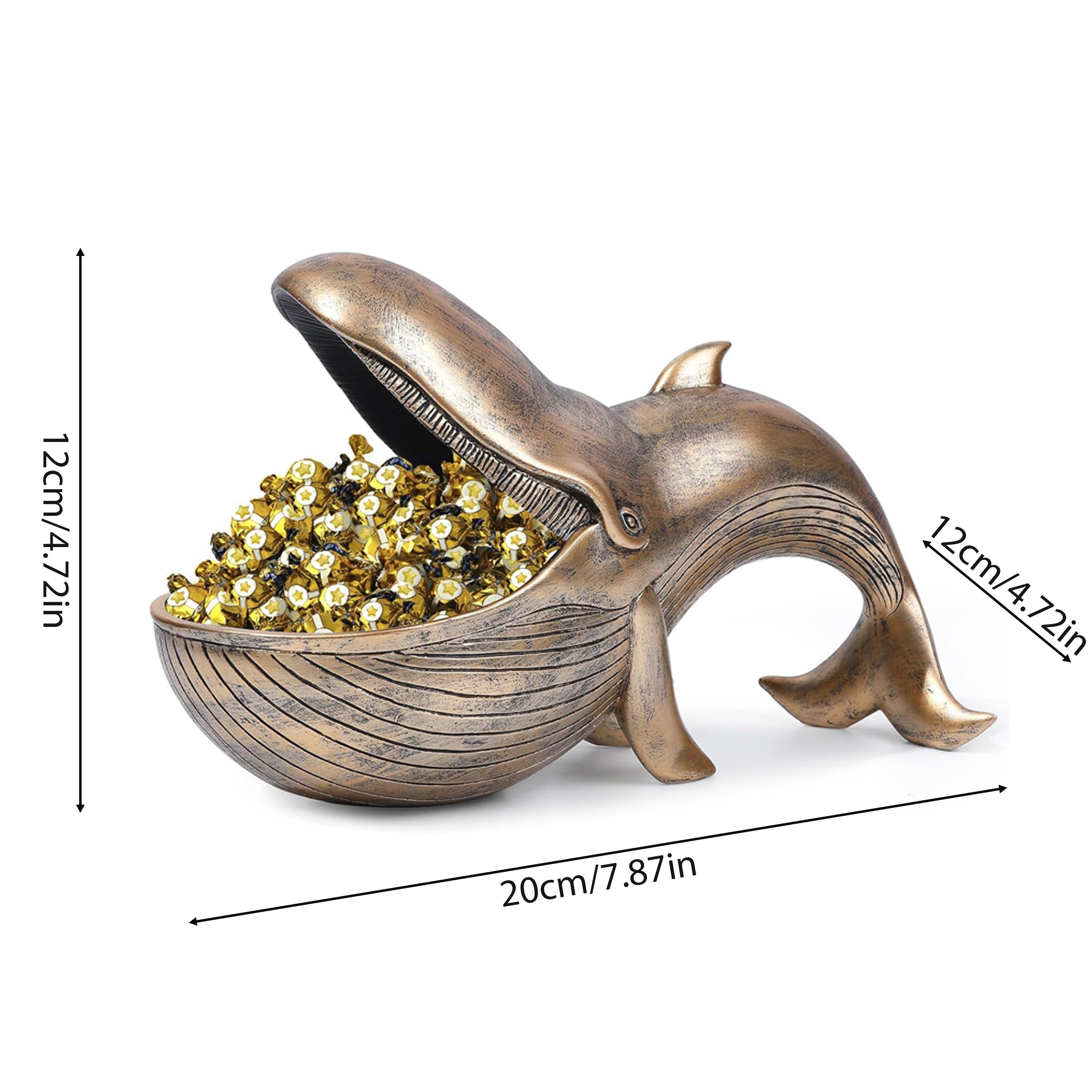 WhaleServe Candy Dish - Resin Whale Figurine for Home Decoration