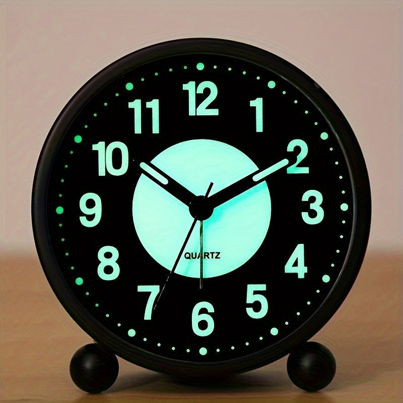EleganceMetal - Despertador Metálico Elegante com Luz Noturna Suave