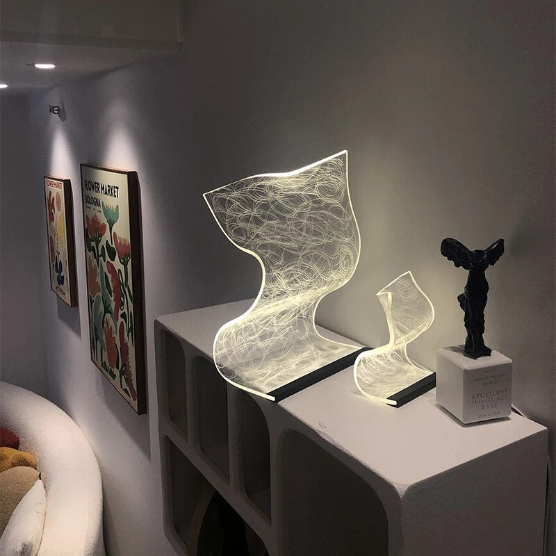 LumiAcrylic - Modern LED Table Lamp made of Acrylic | Stylish Decorative Lighting
