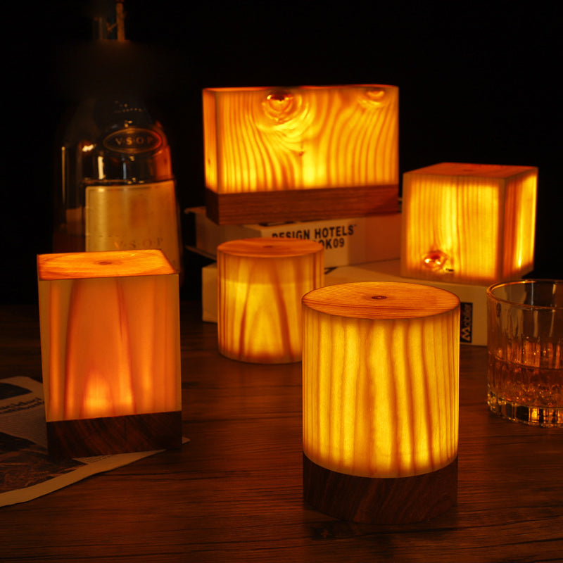 LumiHout - LED Tafellamp met Accu en Touch Control
