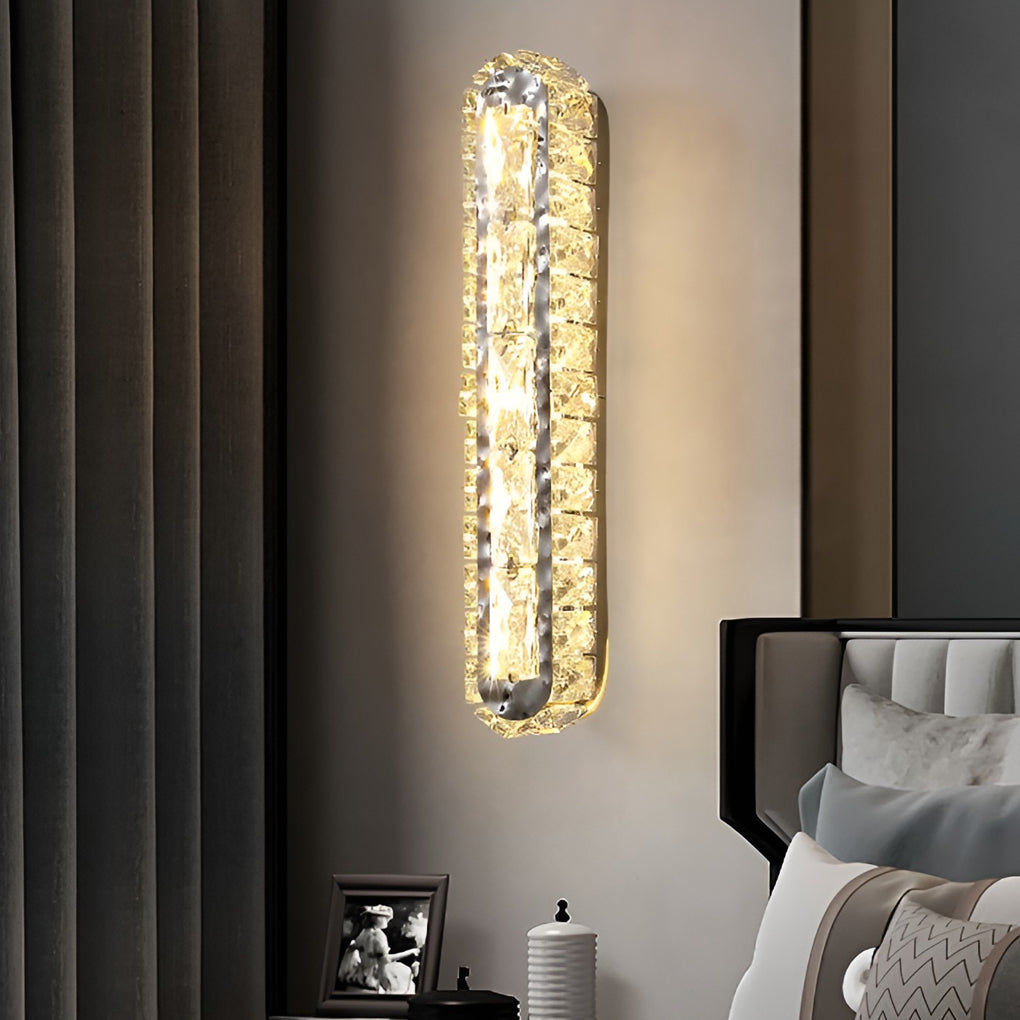 CrystalLux - Candeeiro de Parede de Cristal com Dupla Lâmpada LED e Função Regulável