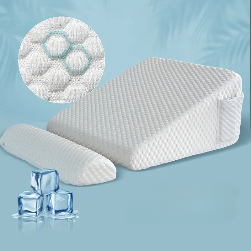 SleepAlign - Cooling Neck Roll Memory Foam Washable Cover