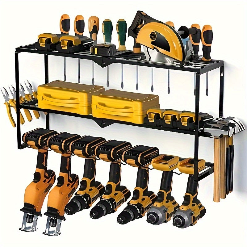 ToolShelf - Prateleira Metálica de Parede para Oficina - Prateleira Flutuante para Ferramentas