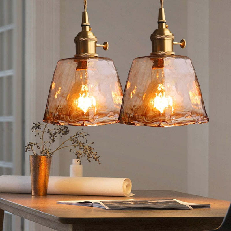 Eloise Vintage Lampade da Soffitto LED in Metallo Dorato e Vetro per Camera da Letto, Soggiorno, Sala da Pranzo