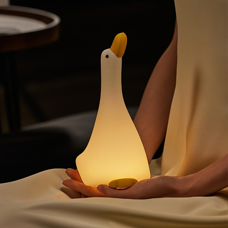 DreamDuck - Silicone Night Light with USB Rechargeable Touch Sensor and 3 Brightness Levels