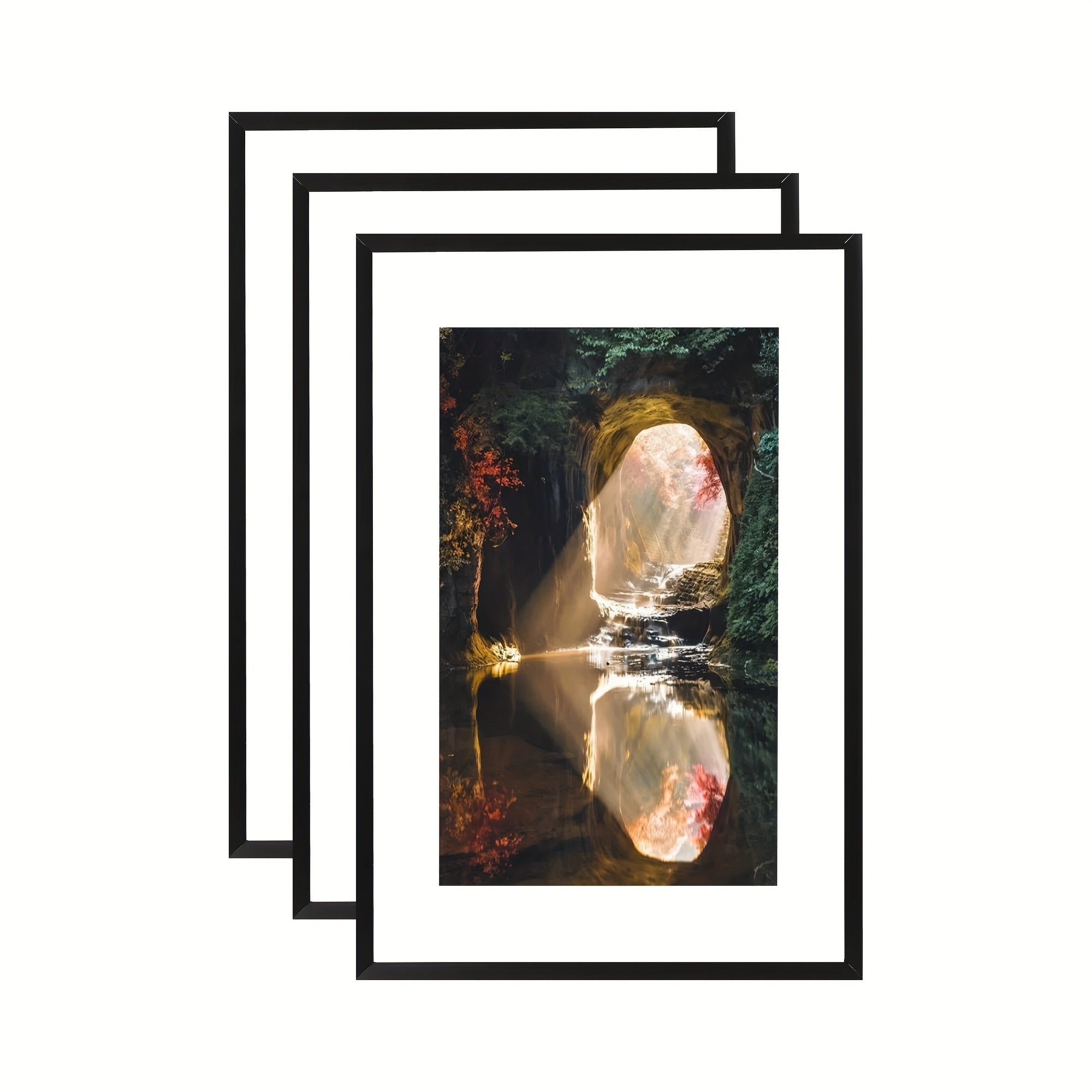 1 peça/3 peças Moldura para fotografias - Moldura para decoração de parede e de mesa, adequada para festas de aniversário e decoração de casa, preta