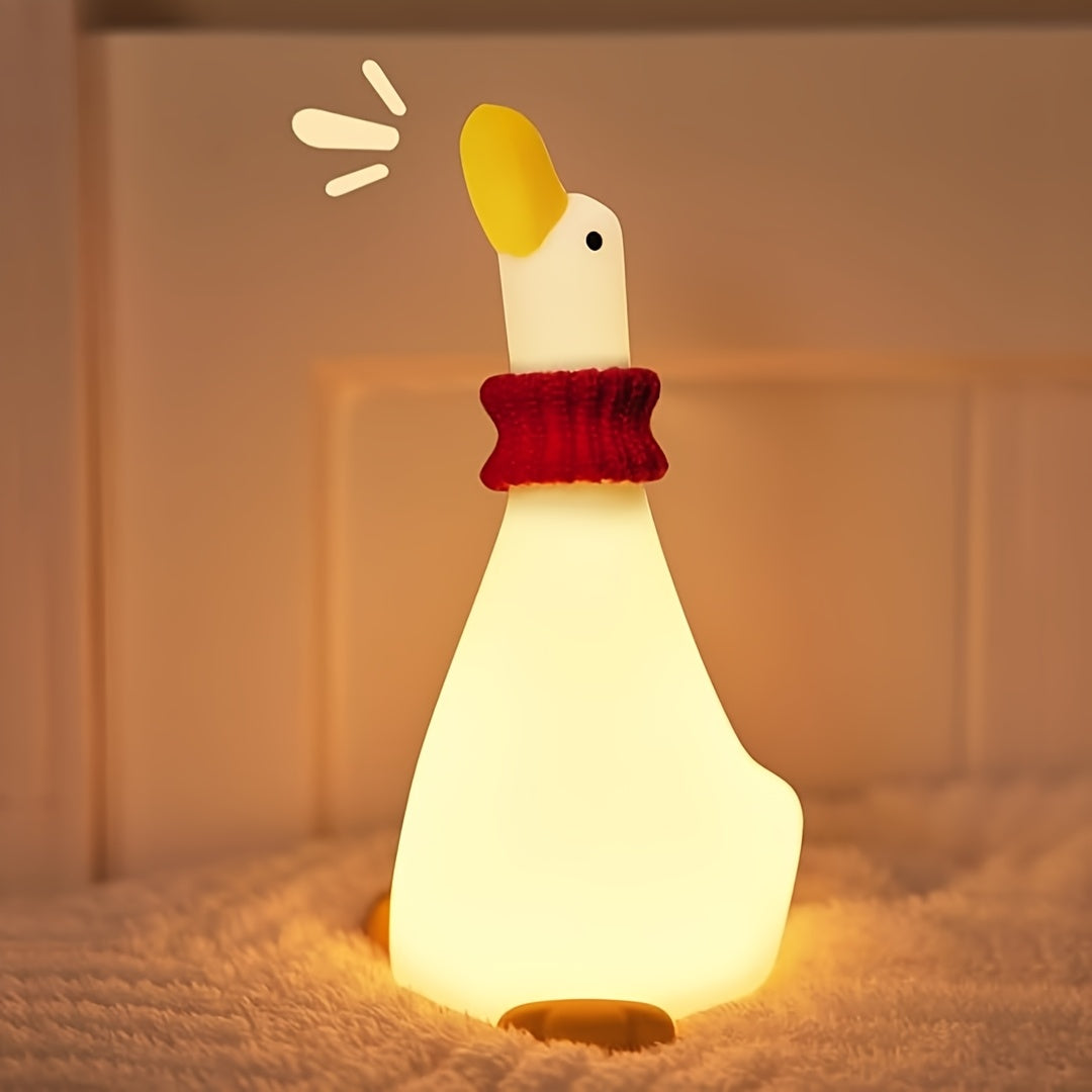 DreamDuck - Silicone Night Light with USB Rechargeable Touch Sensor and 3 Brightness Levels