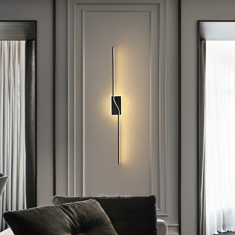 Lámpara de pared LED minimalista moderna negro/oro