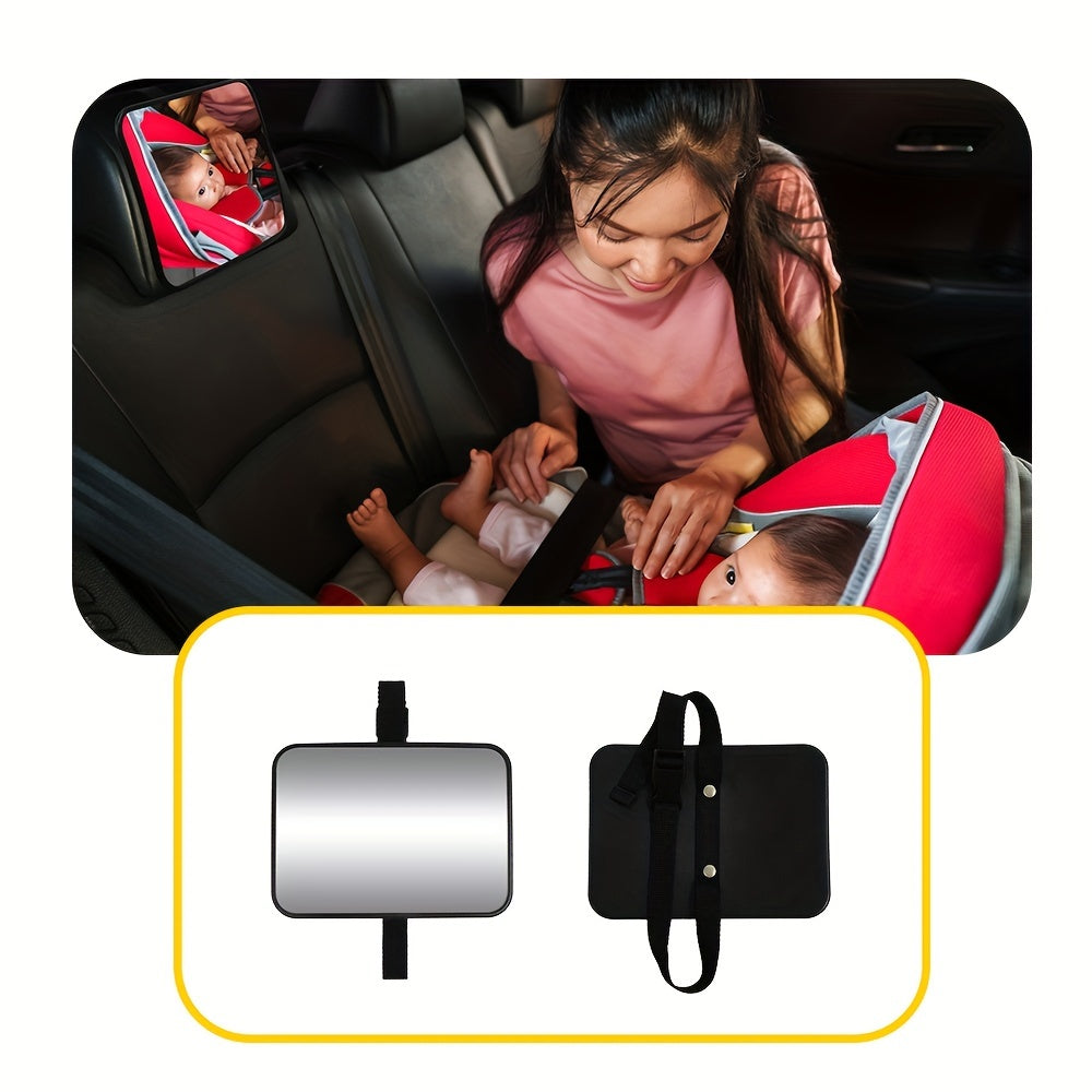 Espelho Retrovisor de Automóvel Testado e Certificado à Prova de Quebras para Bebés Virados para Trás - Visão Ampla