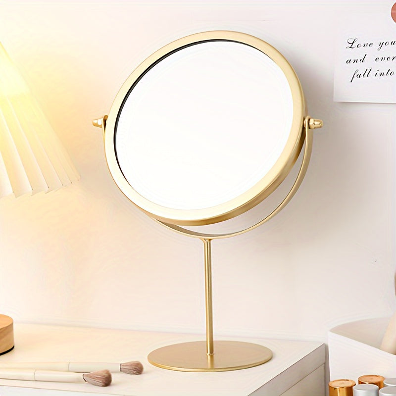 Espejo de maquillaje – Espejo de mesa ajustable, espejo vintage decorativo para dormitorio o habitación estudiantil
