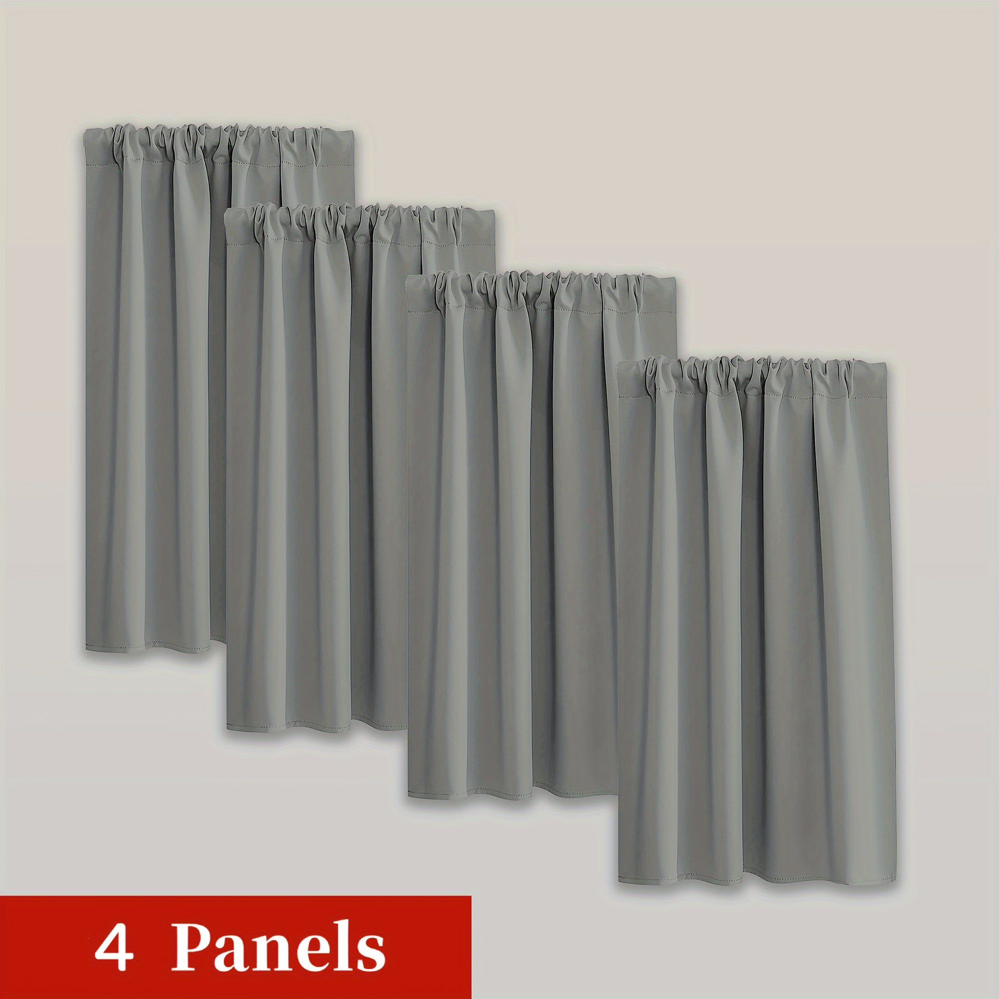 Blackout Curtains - Modern Blackout Curtain Set of 4 Pieces
