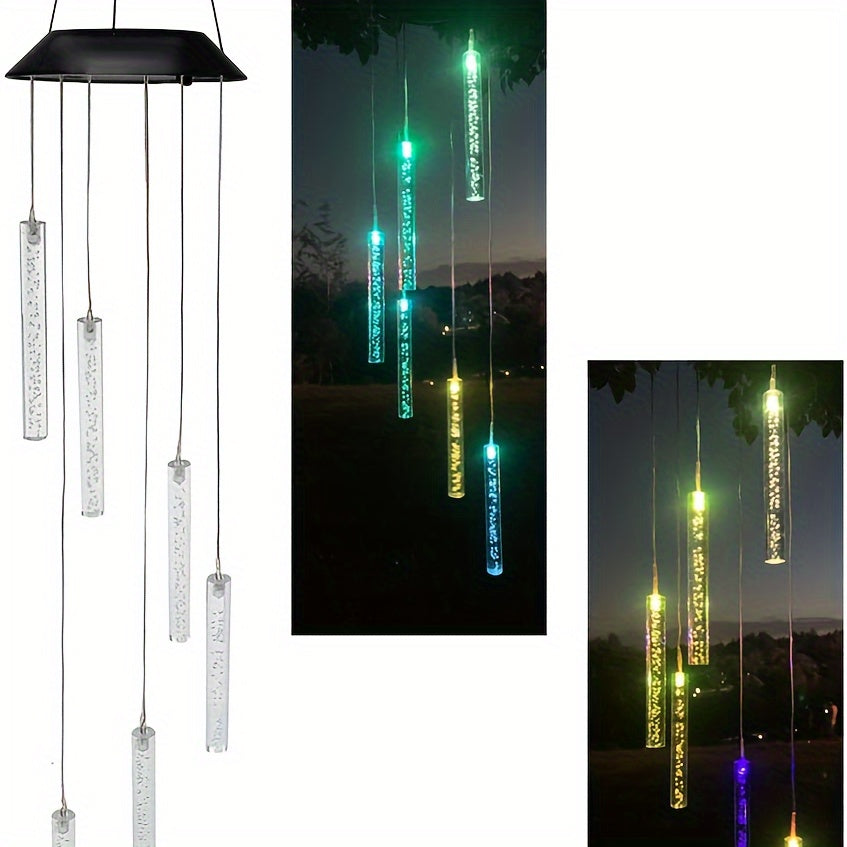 SolarChime - Campana de viento LED que cambia de color para exteriores