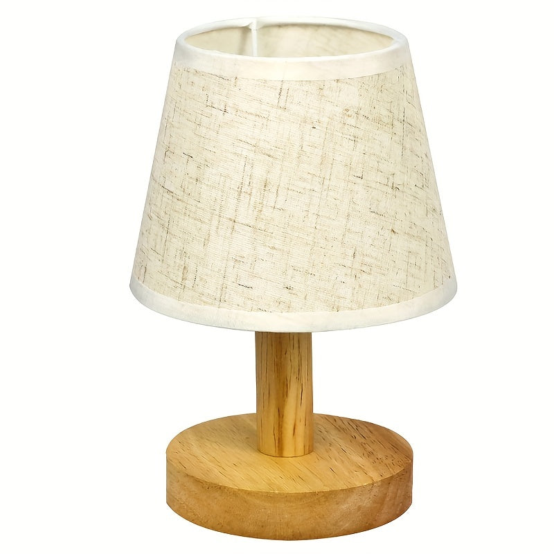 NordicLicht - Wooden LED Night Light with Linen Lampshade