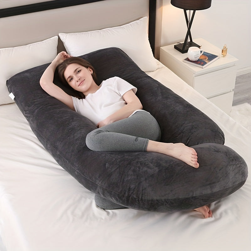 Cool J-shaped Pregnancy Pillow - Perfect Support for Pregnant Mothers, Gift for Christmas, Halloween, and Thanksgiving