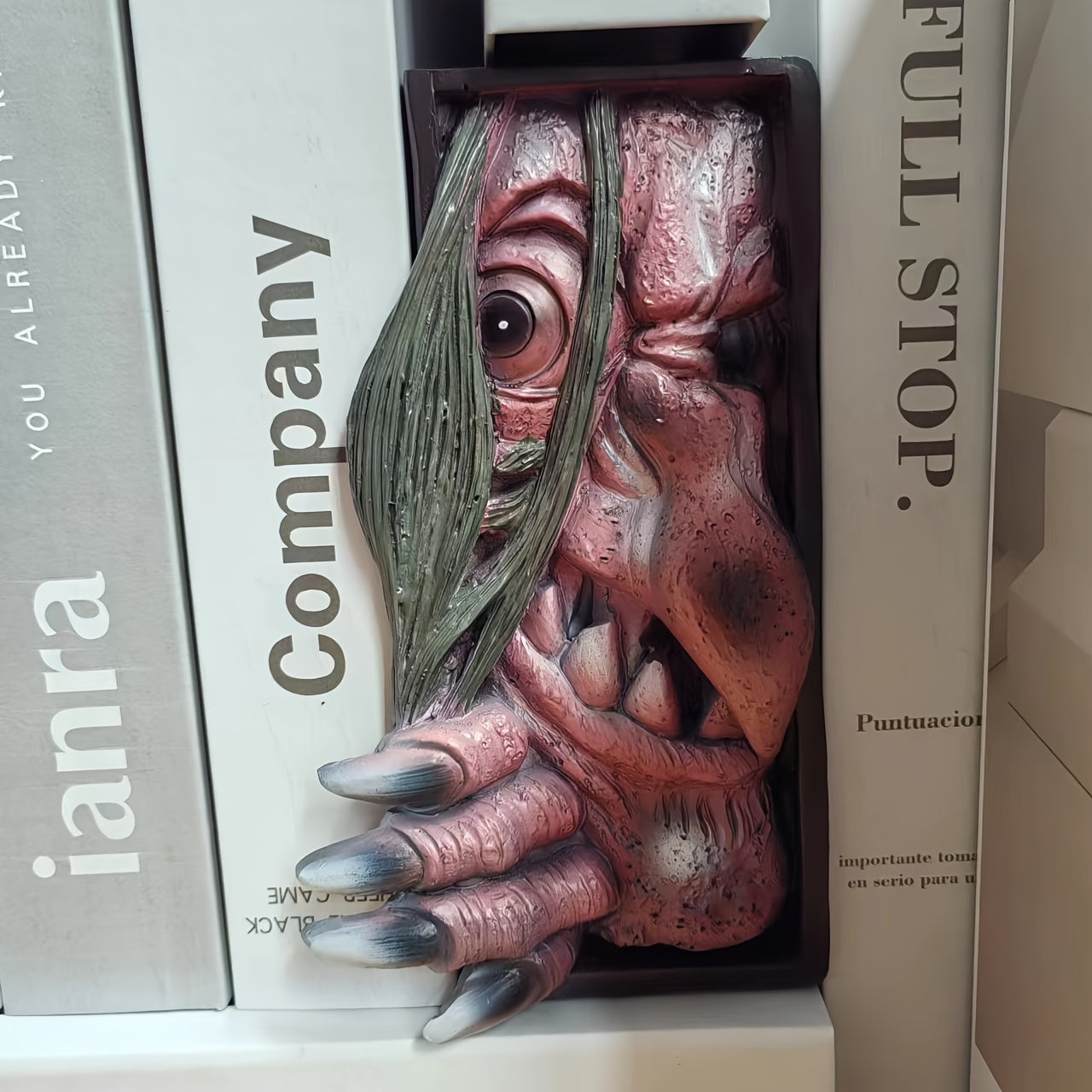 MonsterBookend - Suporte para Livros Monstro 3D de Terror para Decoração de Casa