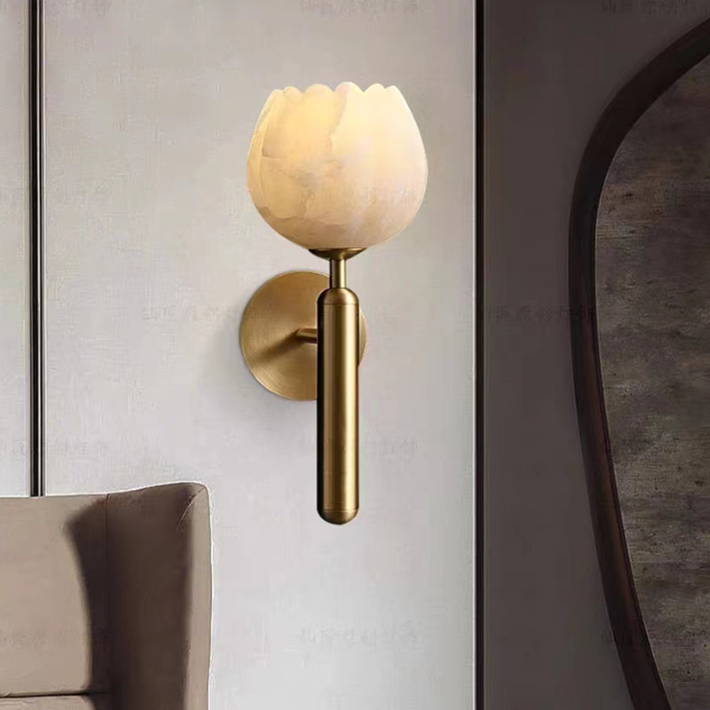 LuxeLicht - Lámpara de pared romántica con acabado de mármol