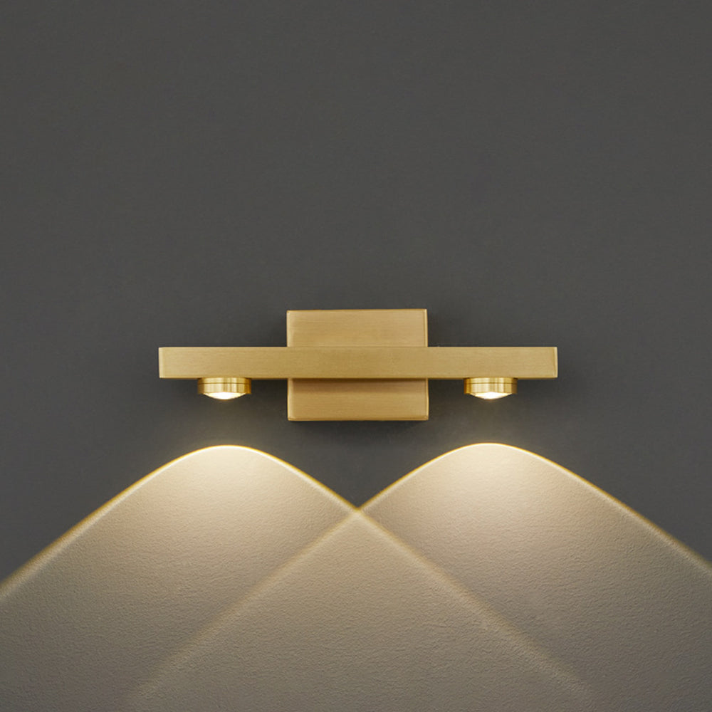 Freja - Lampada da parete LED moderna, nero/oro, bagno, metallo