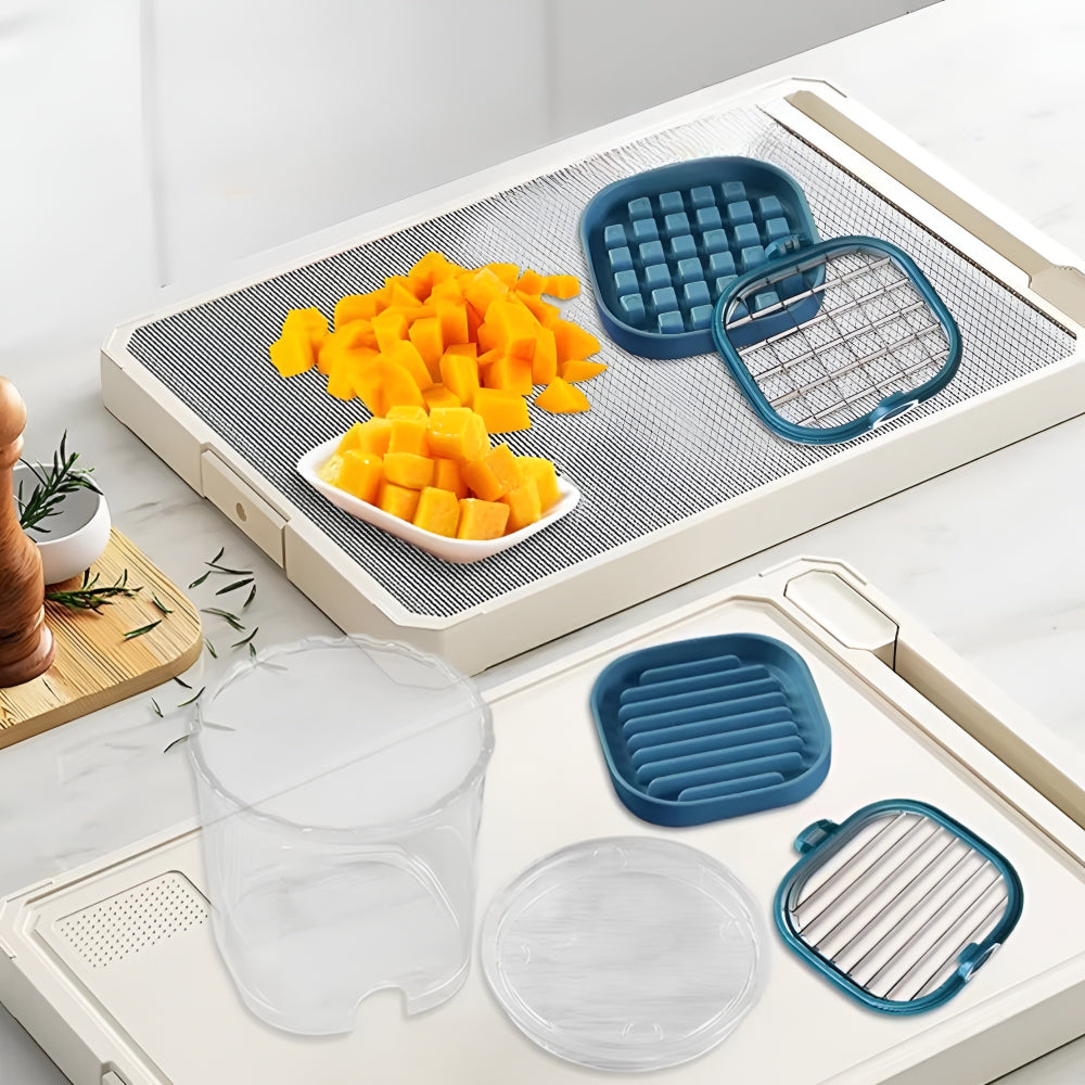 Tagliatore di Fragole Tagliatore di Frutta Bicchiere Coltelli in Acciaio Inox Gadget da Cucina