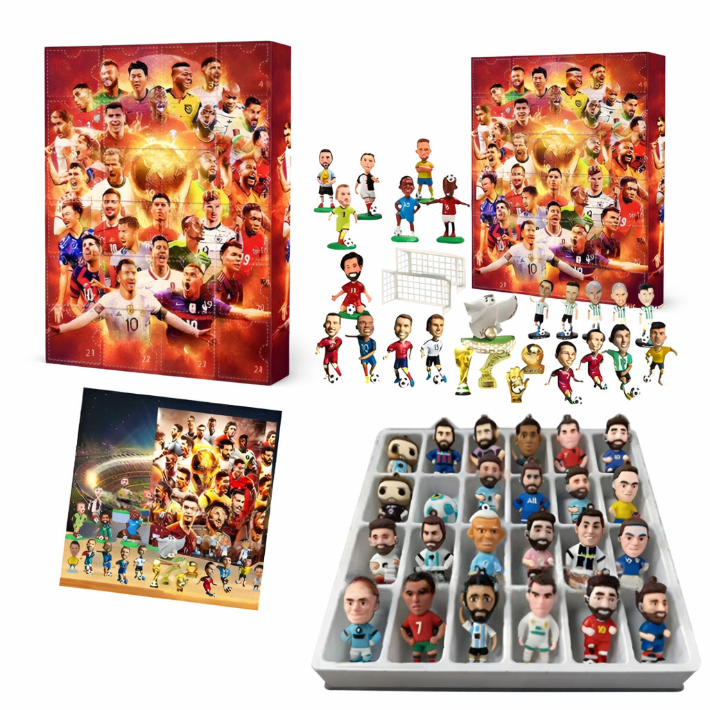 Calendario de Adviento para Niños Set de Sorpresas de Juguetes de Fútbol