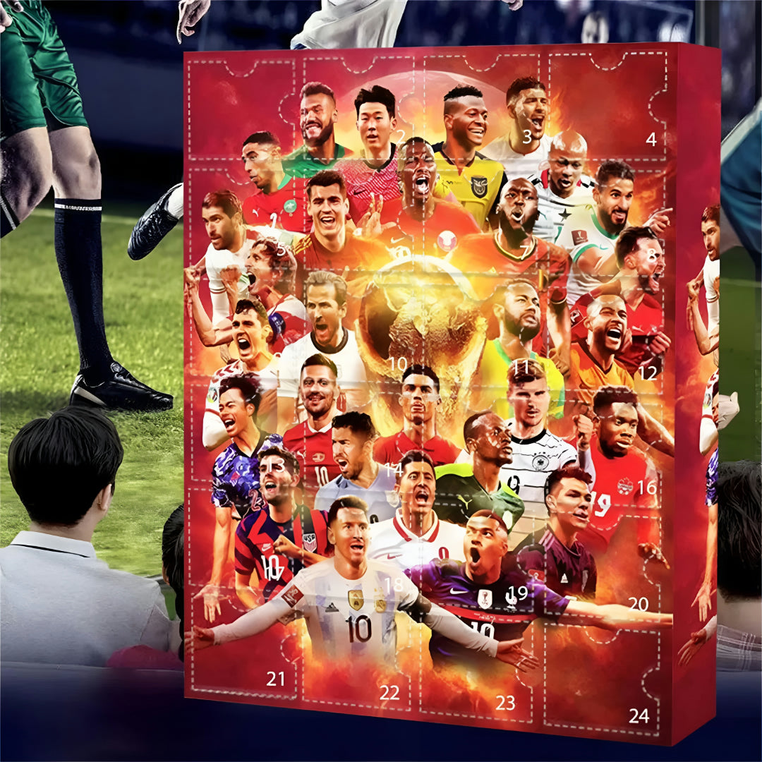 Calendario dell'Avvento Bambini Set Sorpresa Giocattoli Calcio