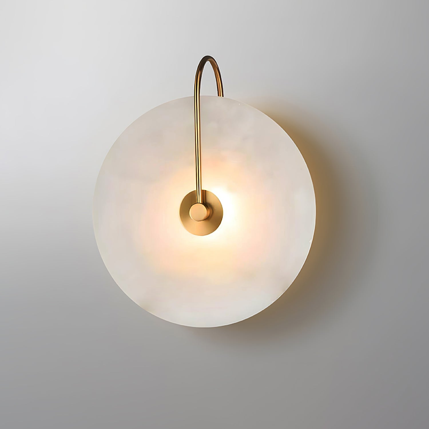 LuxeGlow - Modern LED Wall Lamp of Alabaster for Timeless Elegance