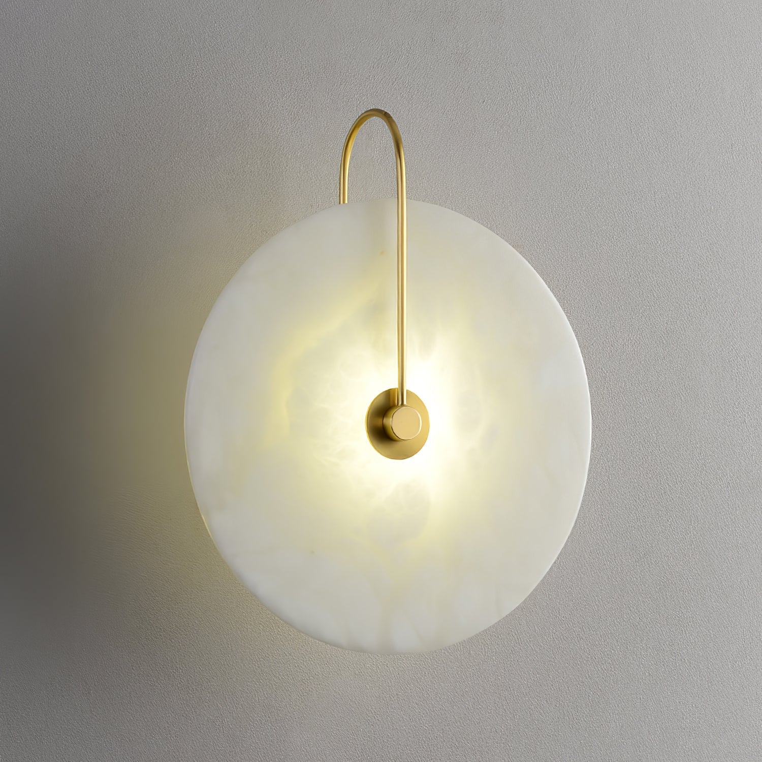 LuxeGlow - Modern LED Wall Lamp of Alabaster for Timeless Elegance