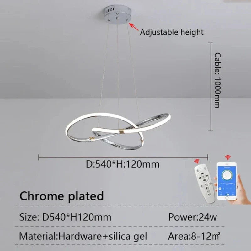 LightMaster - Supporto Sottile per Lampada a Sospensione LED Intelligente