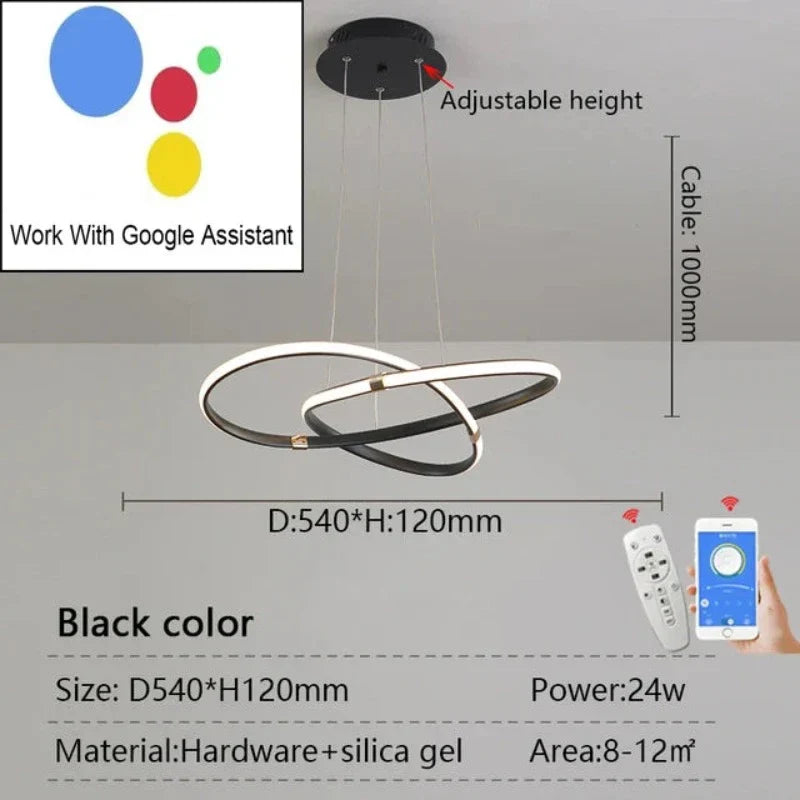 LightMaster - Supporto Sottile per Lampada a Sospensione LED Intelligente