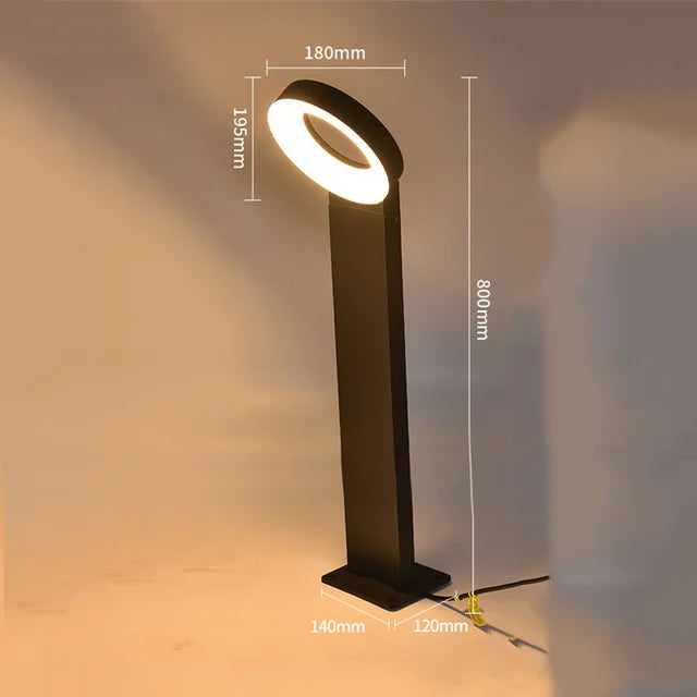 SolarGlow – Iluminação de Pavimento Solar LED em Alumínio – Design Moderno em Anel, Resistente à Água e Poupa Energia
