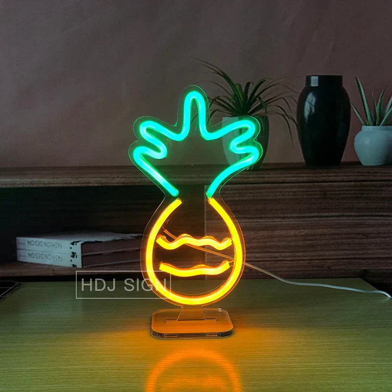 NeonBurger – LED Night Lamp in Hamburger Shape | Unique Lighting for Kitchen & Party