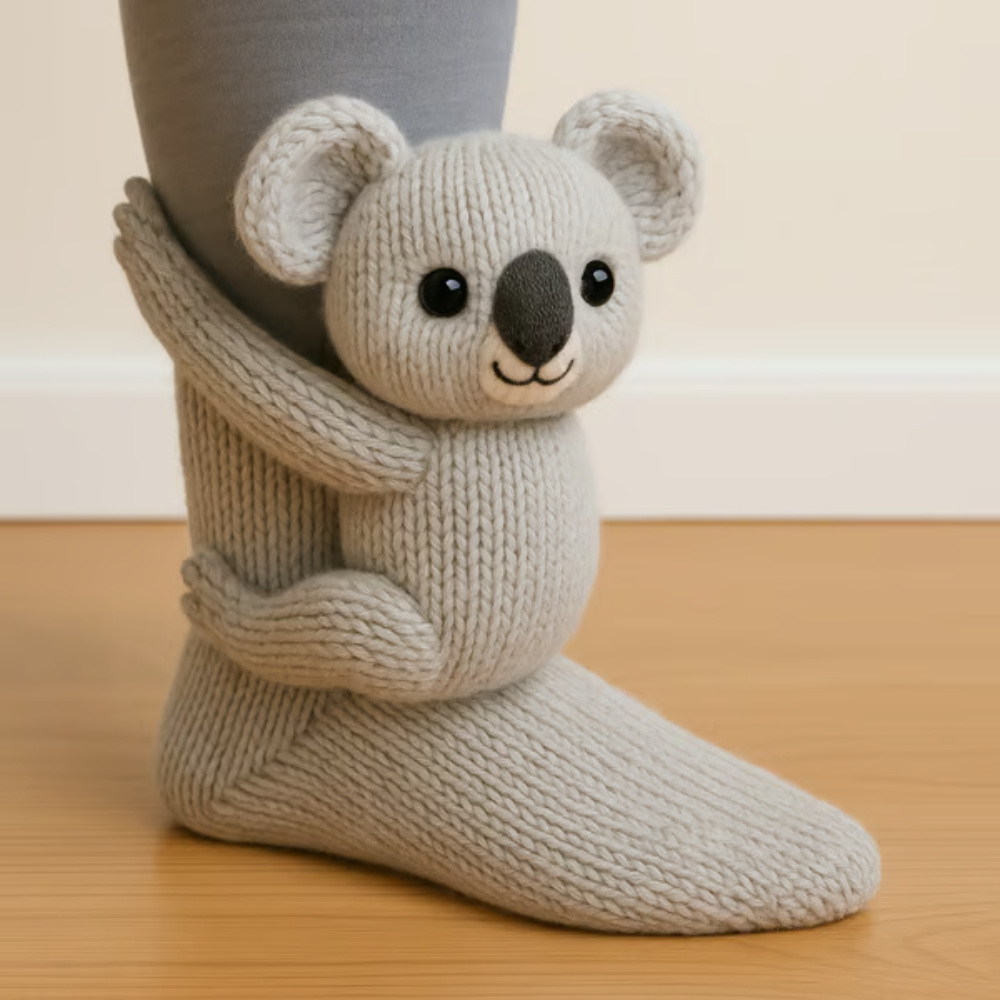 Animal Plush Slipper Socks Non-Slip Indoor Comfort Warmth 11