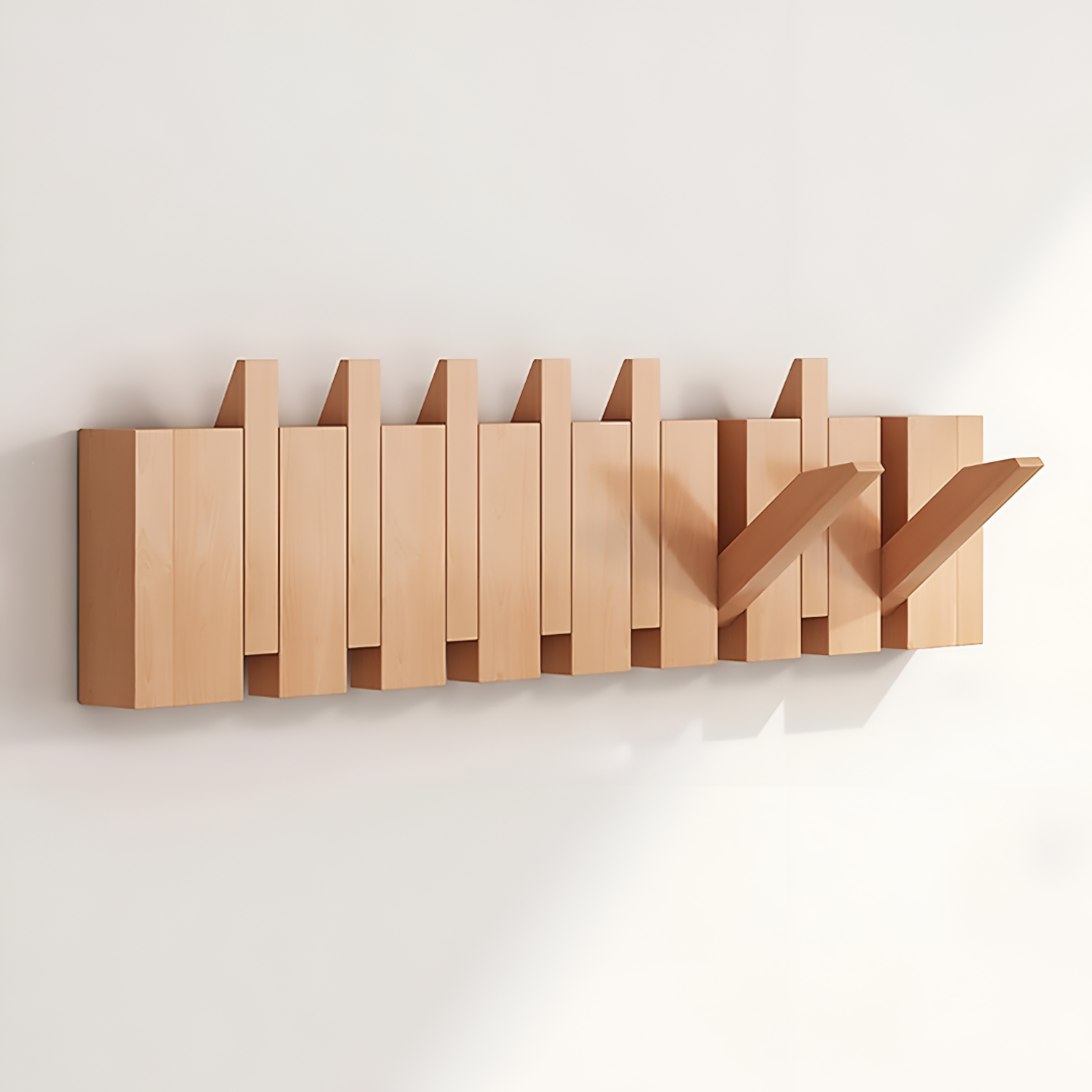 Modern Wall Coat Rack Hooks Entryway Organizer
