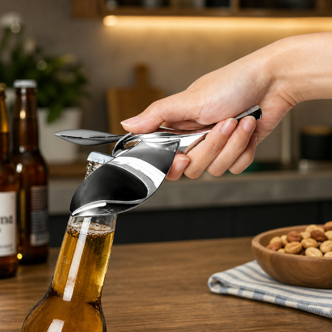 Apribottiglie dal design elegante a forma di uccello per cucina e bar