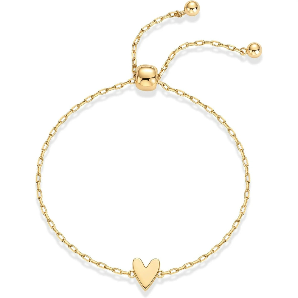 Set braccialetti cuore color oro regolabile amicizia