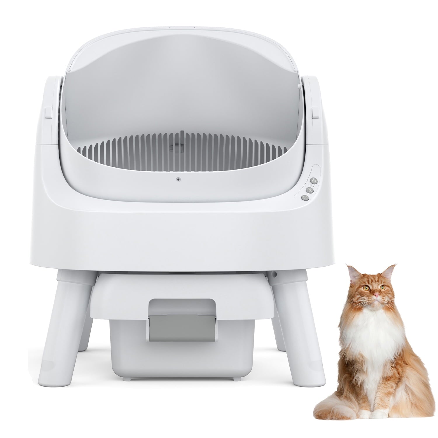 Cat Litter Box Large Open Top Self Cleaning Design