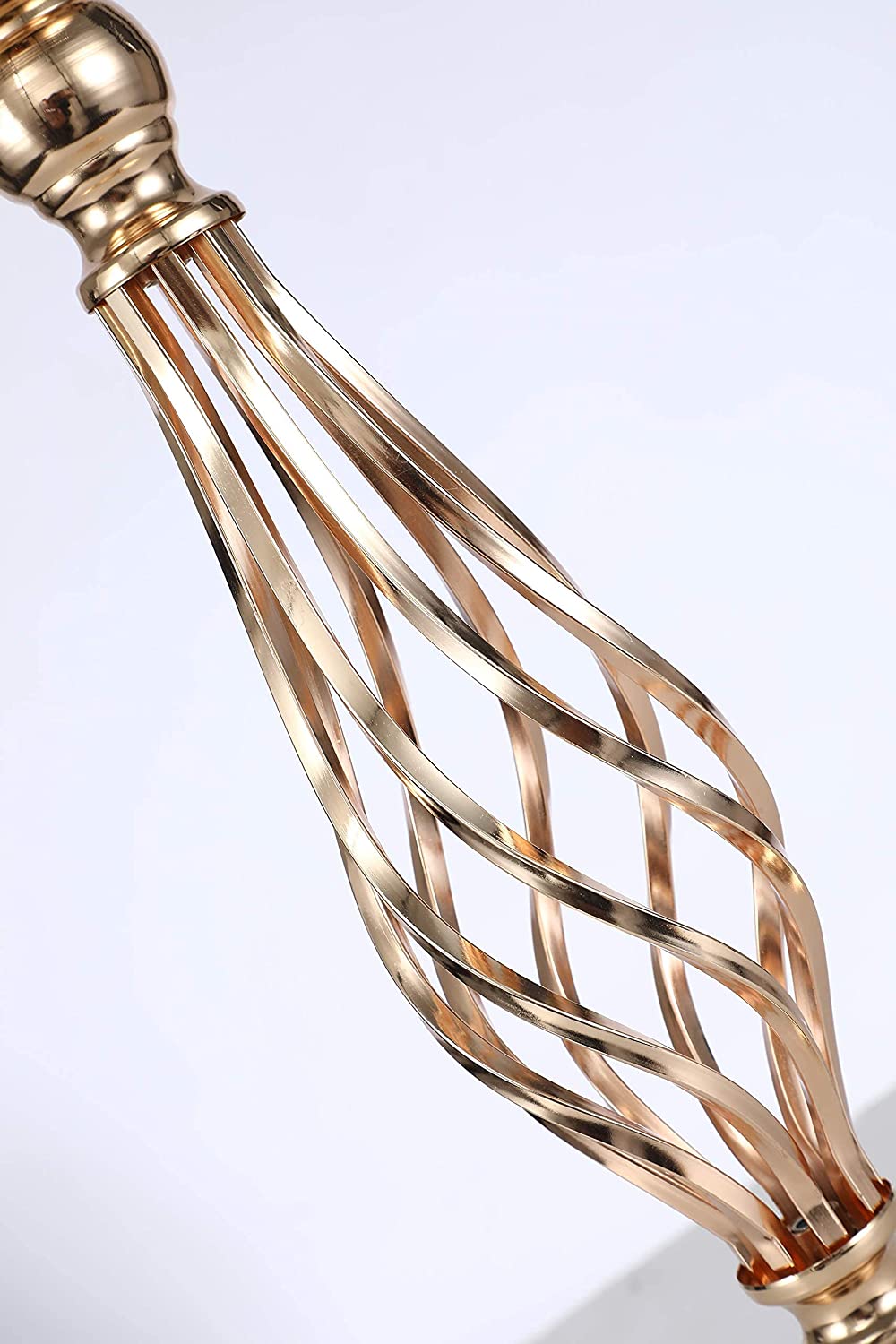 Set di 2 Candelabri Metallici Dorati per Tavolo