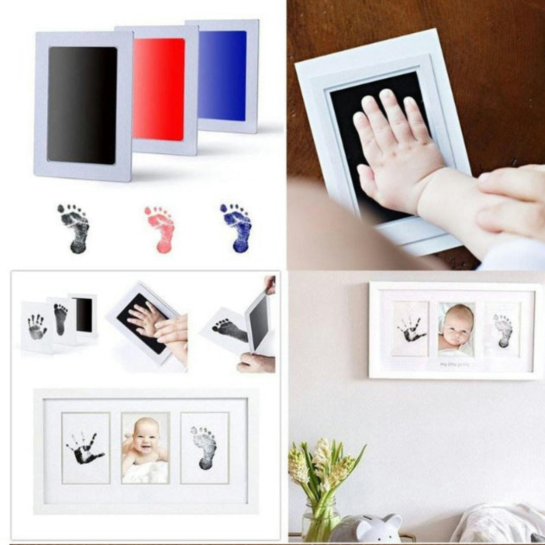 Baby Handprint Footprint Kit Ink Pad Keepsake Print Frame