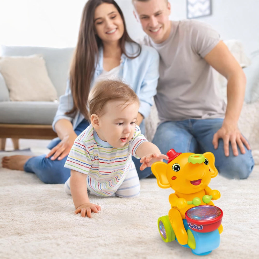 Baby Toys Interactive Music Light Motor Skills Elephant