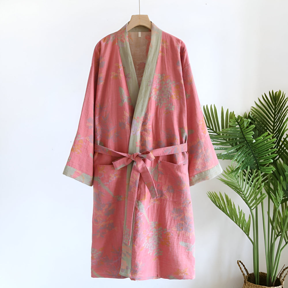 Bathrobe Retro Style Unisex Homewear