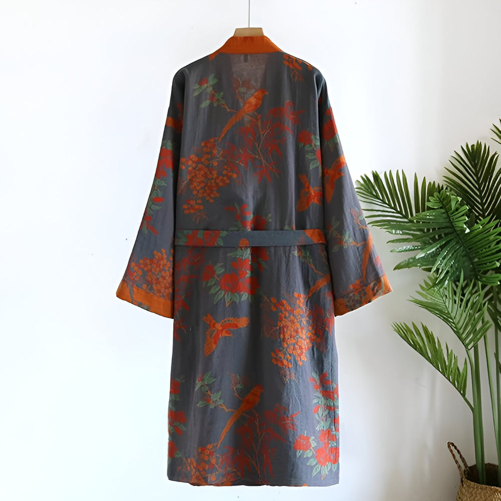 Accappatoio Unisex Waffle Stile Retro Uso Casa