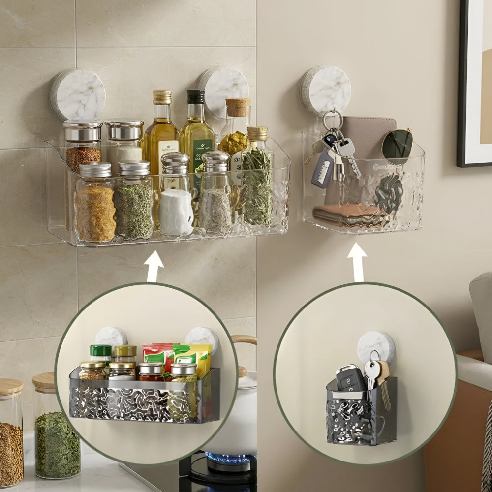 Bathroom Shelf Suction Cup Wall Storage Rack