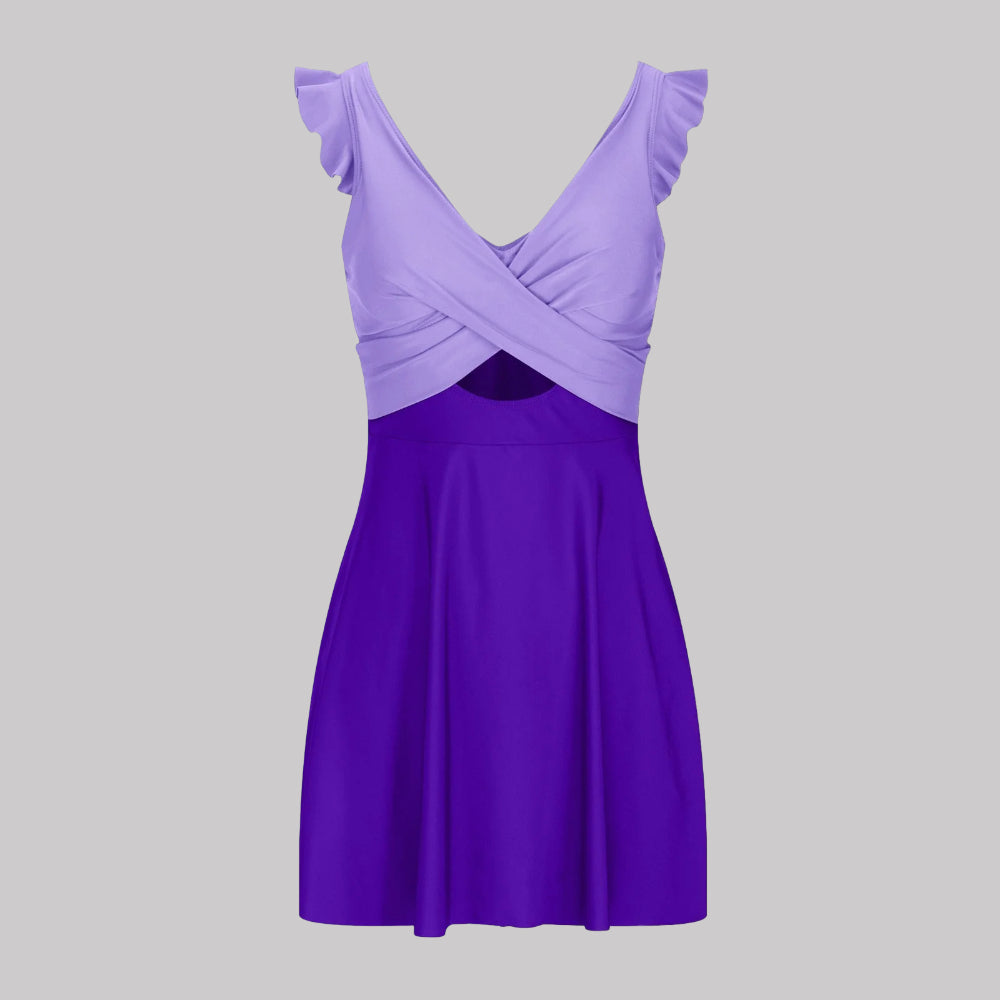 Bañador Mujer Moldeador Control Abdomen Push Up Halter Falda