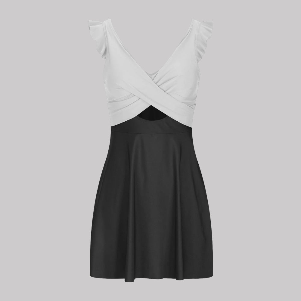 Bañador Mujer Moldeador Control Abdomen Push Up Halter Falda