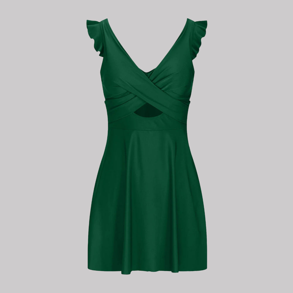 Bañador Mujer Moldeador Control Abdomen Push Up Halter Falda
