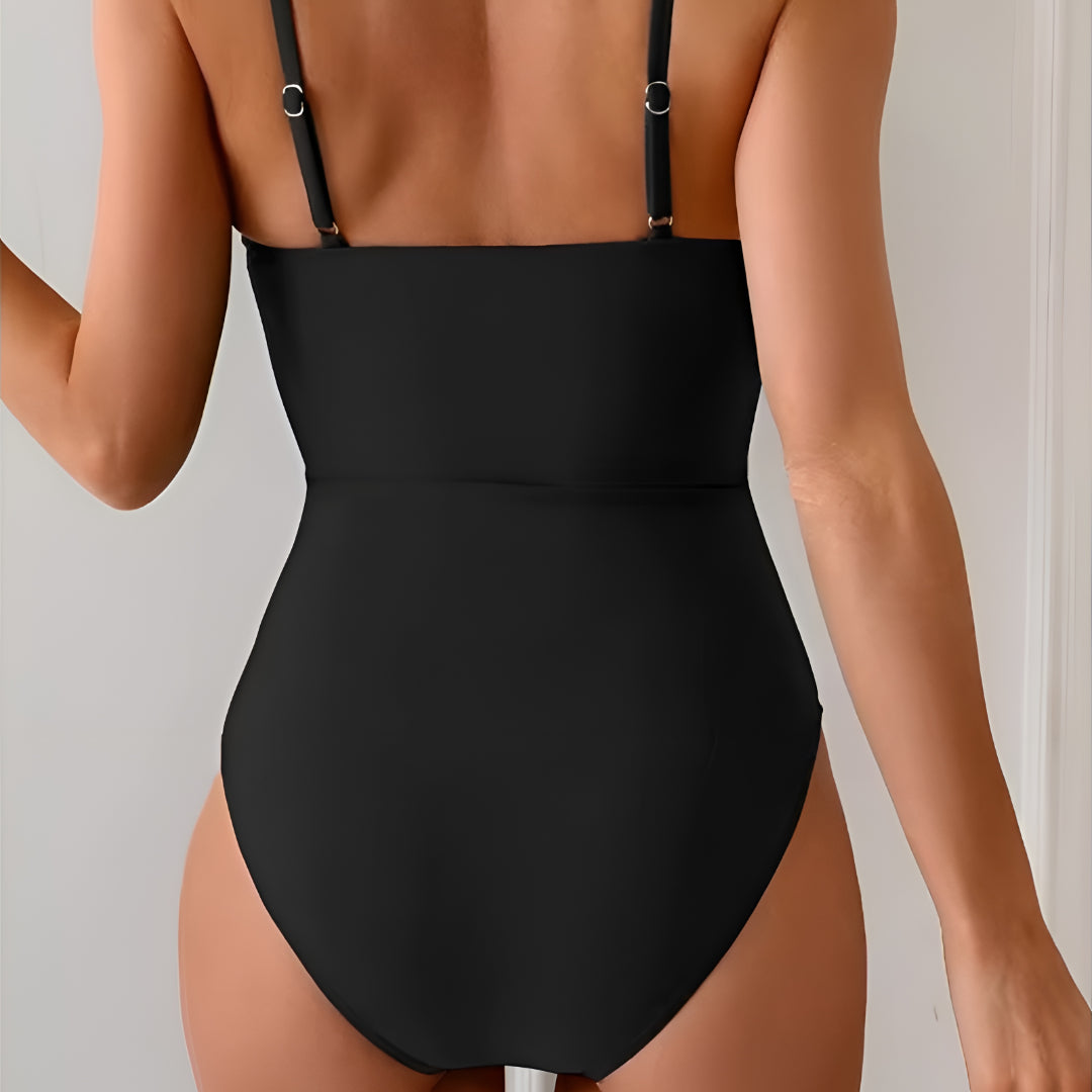 Bañador Mujer Monokini Recortes Control Abdomen Tirantes Ajustables